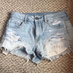 American eagle hi rise festival shorts